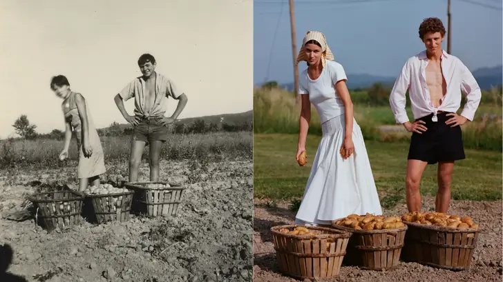 Être paysan n’a jamais été aussi chic avec ces photos de famille recréées par Jacquemus